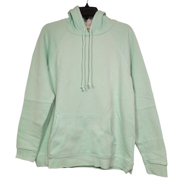 Goodthreads Women's Heritage Fleece Seamed Mint Green Hoodie Sweatshirt Large - Picture 1 of 12